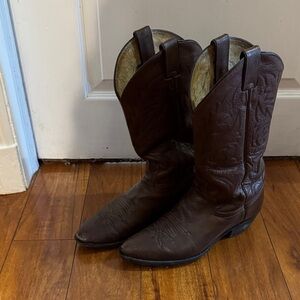 Justin Boots Dark Brown Western Cowboy Boots